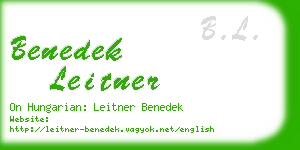 benedek leitner business card